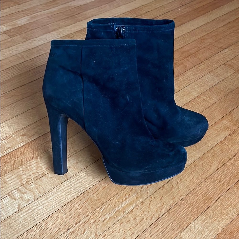 Gianni Bini Black Suede Ankle Boots